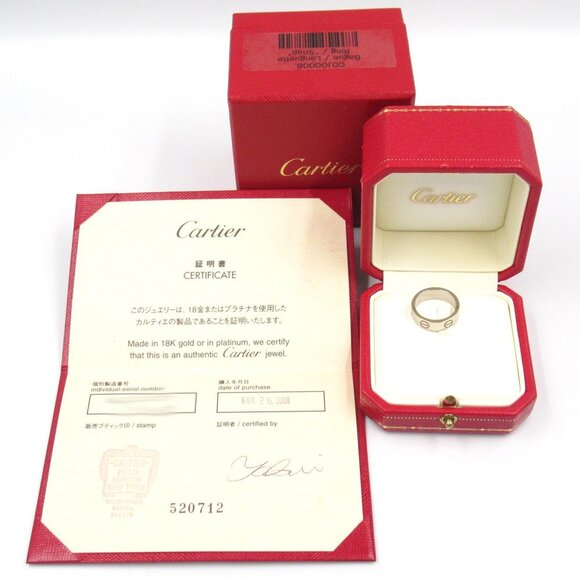CARTIER 18k White Gold Love Ring - Picture 8 of 10